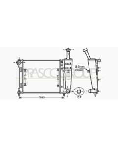 PRASCO FD008R001 - Radiatore, Raffreddamento motore