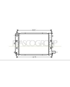 PRASCO FD024R005 - Radiatore, Raffreddamento motore