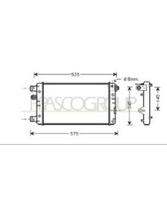 PRASCO FT020R002 - Radiatore, Raffreddamento motore