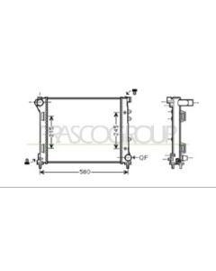 PRASCO FT030R003 - Radiatore, Raffreddamento motore