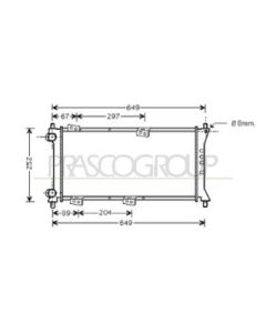 PRASCO FT121R005 - Radiatore, Raffreddamento motore