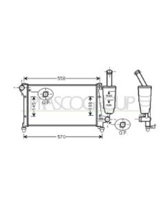 PRASCO FT122R006 - Radiatore, Raffreddamento motore