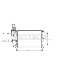 PRASCO FT132R001 - Radiatore, Raffreddamento motore