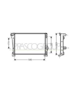 PRASCO FT133R008 - Radiatore, Raffreddamento motore