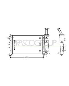 PRASCO FT340R007 - Radiatore, Raffreddamento motore