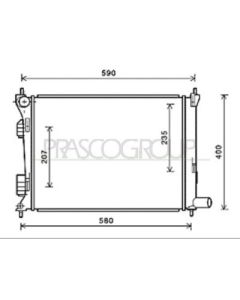 PRASCO HN202R003 - Radiatore, Raffreddamento motore
