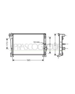 PRASCO LA002R004 - Radiatore, Raffreddamento motore