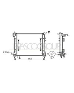 PRASCO LA004R001 - Radiatore, Raffreddamento motore