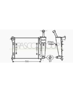 PRASCO LA004R002 - Radiatore, Raffreddamento motore