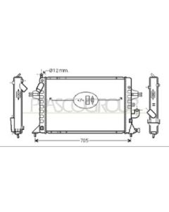 PRASCO OP017R009 - Radiatore, Raffreddamento motore
