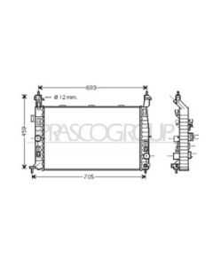 PRASCO OP350R003 - Radiatore, Raffreddamento motore