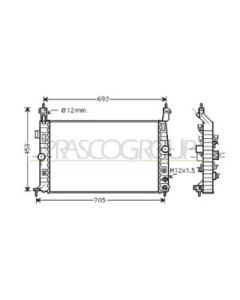 PRASCO OP350R006 - Radiatore, Raffreddamento motore