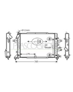 PRASCO OP410R007 - Radiatore, Raffreddamento motore