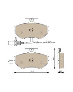 GNC P1042 - PASTIGLIE FRENO VW PASSAT TDI C/S