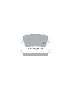 GNC P1380 - PASTIGLIE Fiat CROMA 05&gt; POSTERIORI