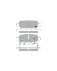 GNC P1393 - PASTIGLIE Nissan QASHQAI 07&gt; Posteriore