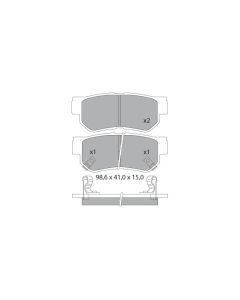 GNC P1433 - PASTIGLIE HYUNDAI GETZ 1.5CRDI 03&gt; POSTERIORI