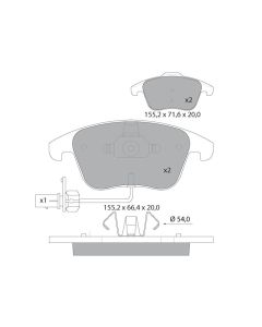 GNC P1494 - PASTIGLIE Audi A4 2.0 TDI 08&gt; ANTERIORI