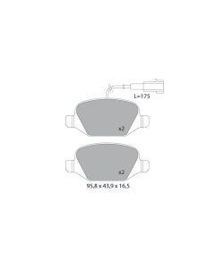 GNC P1676 - PASTIGLIE ALFA MITO TT Posteriore C/Sp