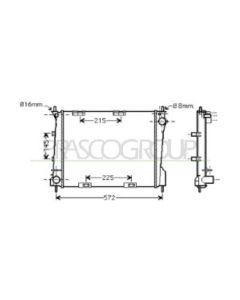 PRASCO RN325R003 - Radiatore, Raffreddamento motore