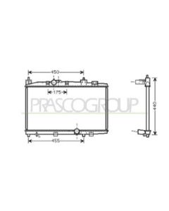 PRASCO TY324R003 - Radiatore, Raffreddamento motore