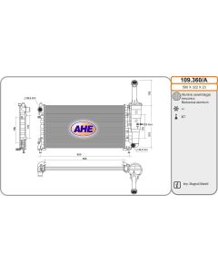 AHE 109360A - Radiatore, Raffreddamento motore