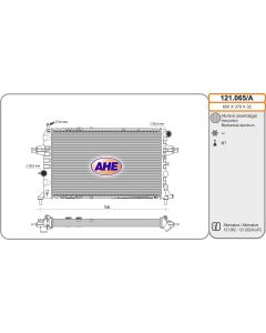 AHE 121065A - Radiatore, Raffreddamento motore