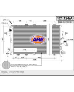 AHE 121124A - Radiatore, Raffreddamento motore