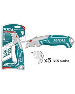 TOTAL UTENSILI THT5116118 - Taglierino da 180mm + 5 Lame - Industrial - 
