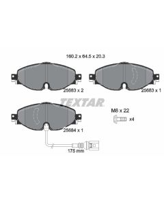 TEXTAR 2568301 - Kit pastiglie freno, Freno a disco