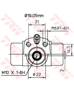 TRW BWD268 - Cilindretto freno