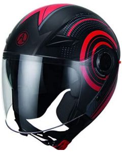 Al Helmets - Casco Jet 103-BIS D-V - CIRCLE Nero\Rosso