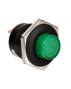 LAMPA - Interruttore a pulsante con spia a Led - 12/24V - Verde