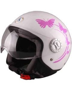 Al Helmets - Casco Demi Jet 101 con VISIERA ELICOTTERISTA - BUTTERFLY