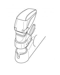 LAMPA - Attacco bracciolo - compatibile per  Kia Picanto (03/08>04/11)