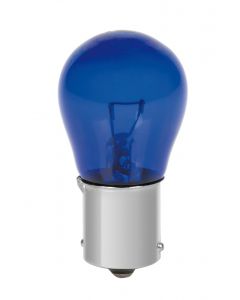 PILOT - 12V Blue Dyed Glass, Lampada 1 filamento - (P21W) - 21W - BA15s - 2 pz  - D/Blister