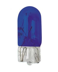 LAMPA - 12V Lampada con zoccolo vetro - (W5W) - 5W - W2,1x9,5d - 2 pz  - D/Blister - Blu