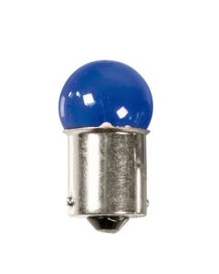 PILOT - 12V Blue Dyed Glass, Lampada sferica - (R5W) - 5W - BA15s - 2 pz  - D/Blister