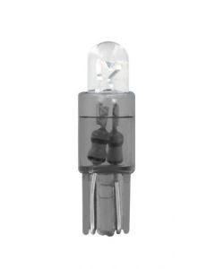 PILOT - 12V Micro lampada zoccolo plastica 1 Led - (T5) - W2x4,6d - 2 pz  - D/Blister - Bianco