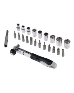 LAMPA - Set cricchetto con inserti e bussole, 23 pz