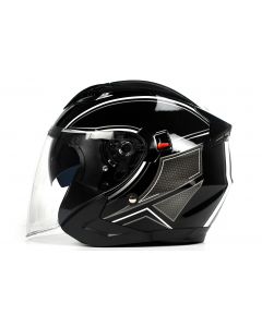 BHR 809 - Casco Double Nero Bianco Jet