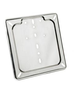 LAMPA - Porta targa in acciaio inox - Cromo