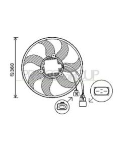 PRASCO AD022F003 - Ventola, Raffreddamento motore