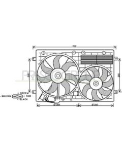 PRASCO AD202F001 - Ventola, Raffreddamento motore