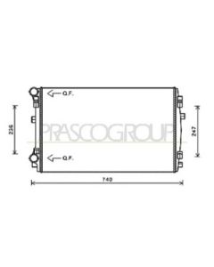 PRASCO AD324R002 - Radiatore, Raffreddamento motore