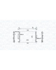 MAGNETI MARELLI 350213155300 - Radiatore, Raffreddamento motore