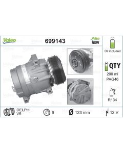 VALEO 699143 - Compressore, Climatizzatore