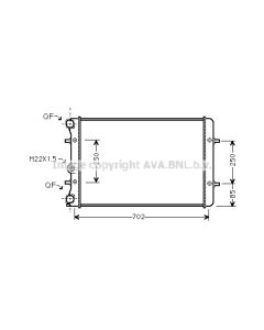 AVA QUALITY COOLING AI2155 - Radiatore, Raffreddamento motore