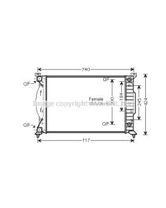 AVA QUALITY COOLING AIA2241 - Radiatore, Raffreddamento motore