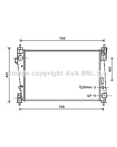 AVA QUALITY COOLING AL2123 - Radiatore, Raffreddamento motore
